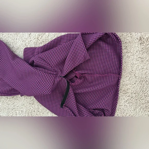 Zara Pink and Black Houndstooth Blazer - Picture 5 of 5